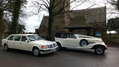 wedding cars in cream