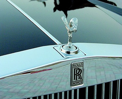 The famous Rolls Royce grille on our Fabulous Wedding Car